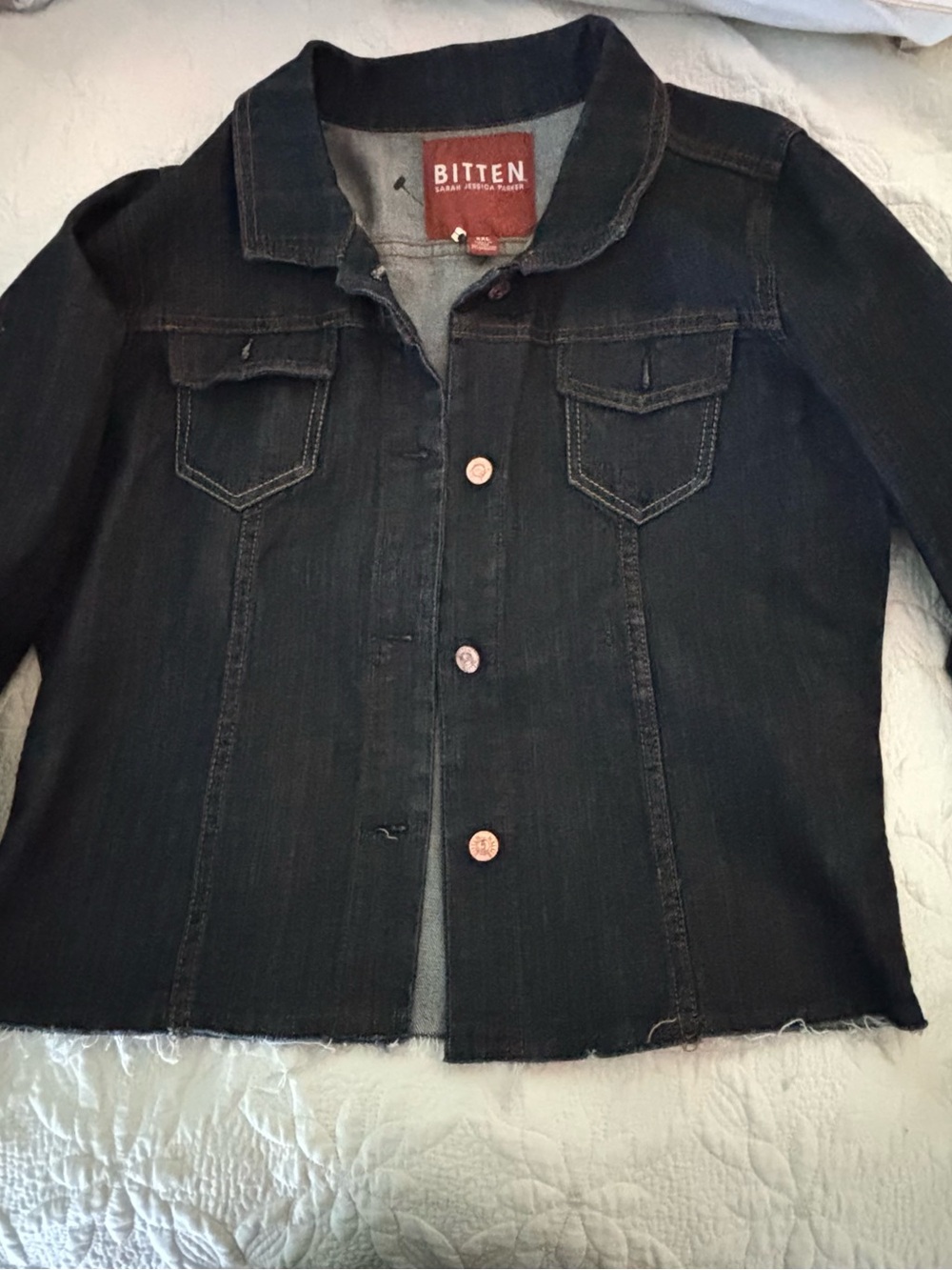 Bitten by Sarah Jessica Parker Dark Denim Jean Jacket